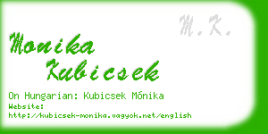 monika kubicsek business card